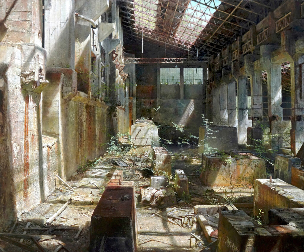 橋本大輔の絵画作品。廃墟。Daisuke Hashimoto painting, ruins